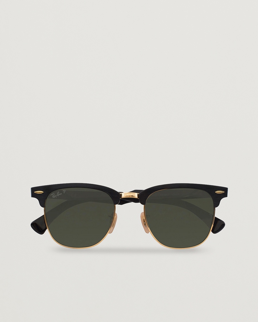 Ray-Ban 0RB3507 Clubmaster Sunglasses Black Arista/Polar Green – Svart
