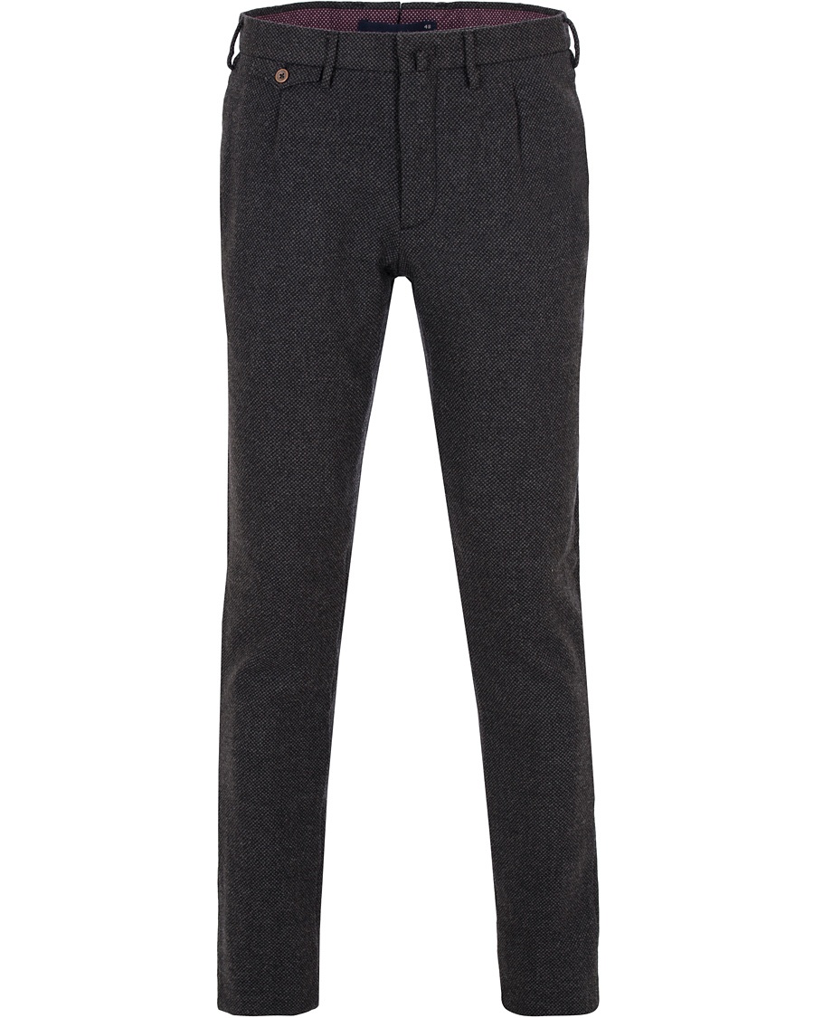  Slim Tapered Wool Trousers Dark Grey
