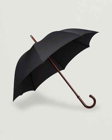 Herr | Paraply | Fox Umbrellas | Polished Cherrywood Solid Umbrella Black