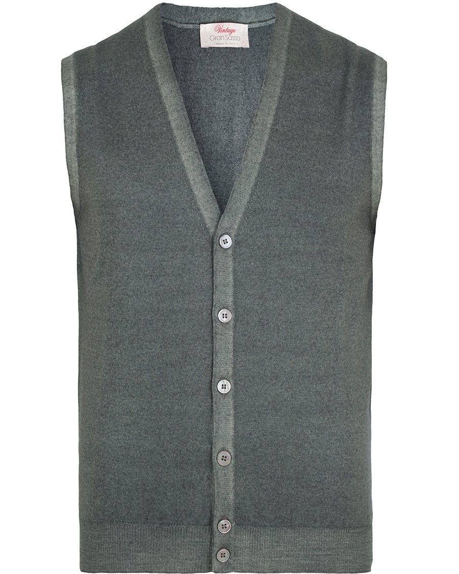  Merino Vintage Fashion Fit Gilet Grey