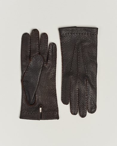 Herr | Handskar | Hestra | Peccary Handsewn Unlined Glove Espresso