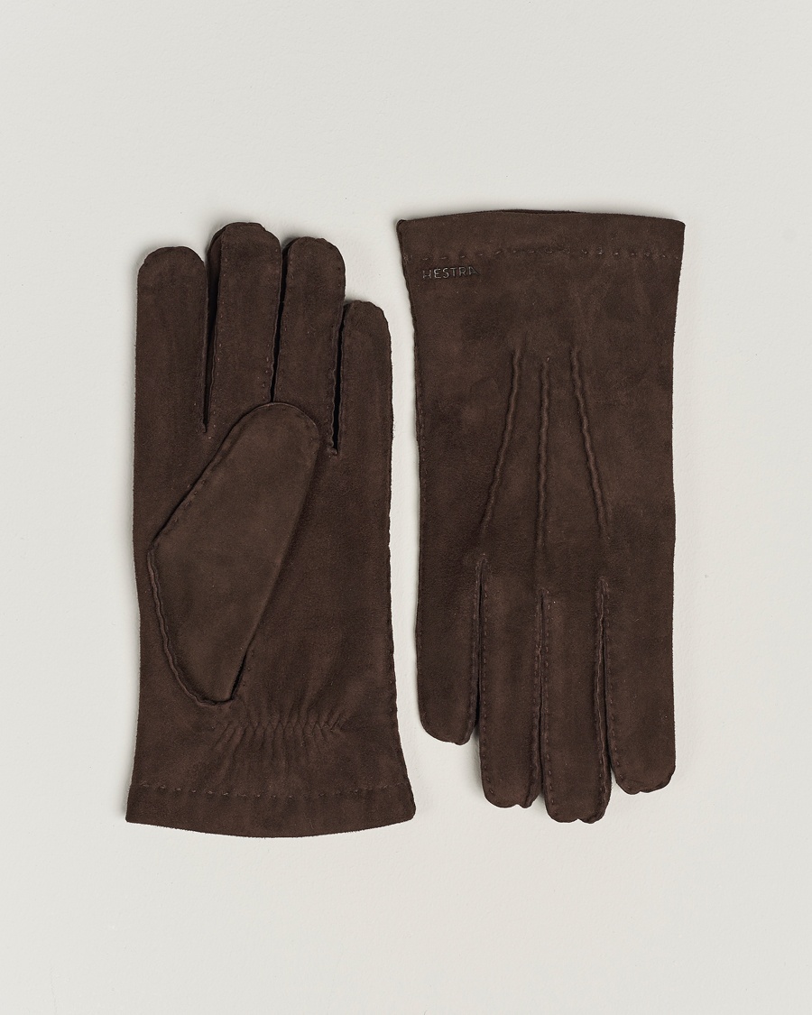 Hestra Arthur Wool Lined Suede Glove Espresso – Brun