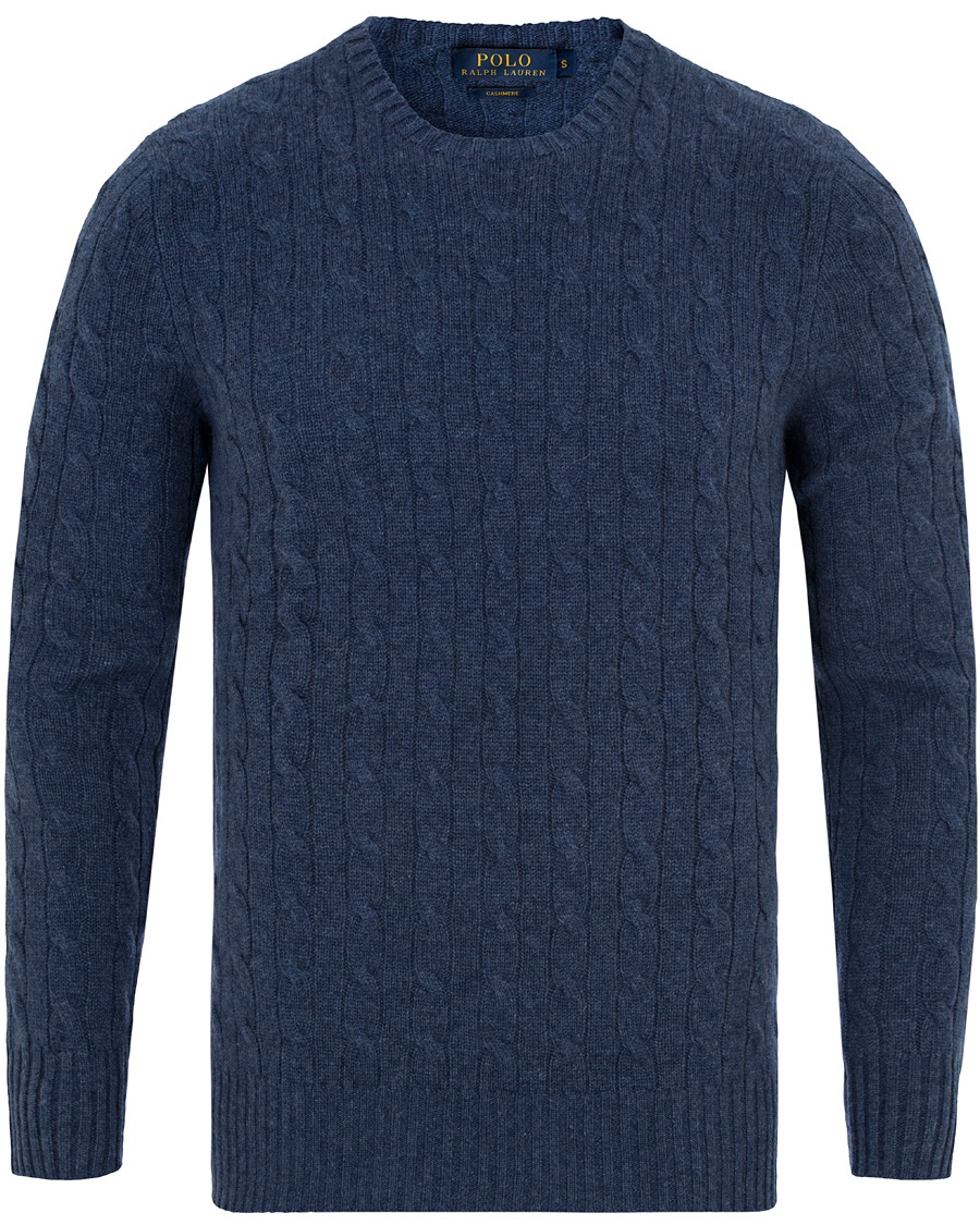 Polo Ralph Lauren Cashmere Knitted Cable Shale Blue Heather Polo Ralph Lauren Cashmere Knitted Cable Shale Blue Heather
