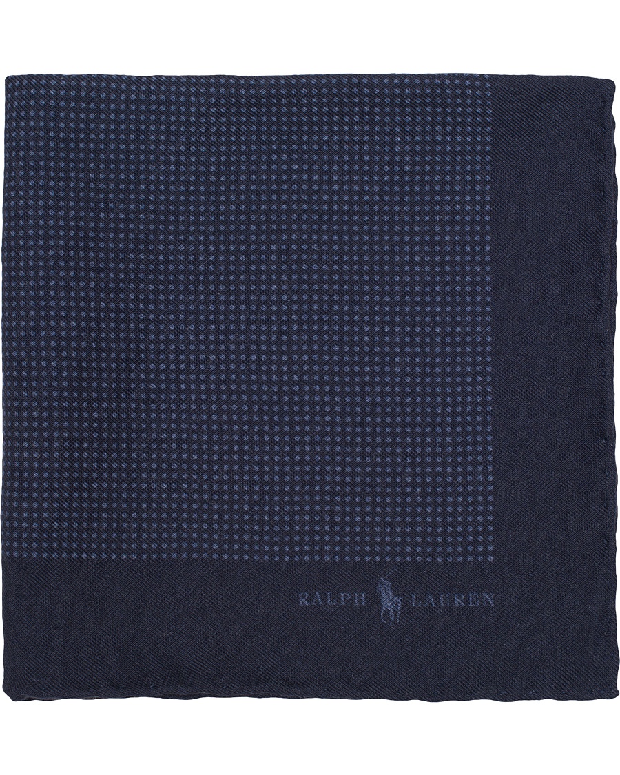  Textured Woolen Print Dot Pocket Square Navy/Blue