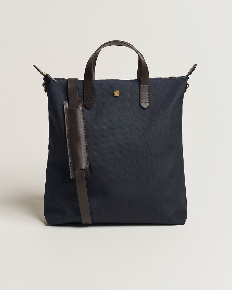 Mismo M/S Canvas Shopper Navy/Dark Brown