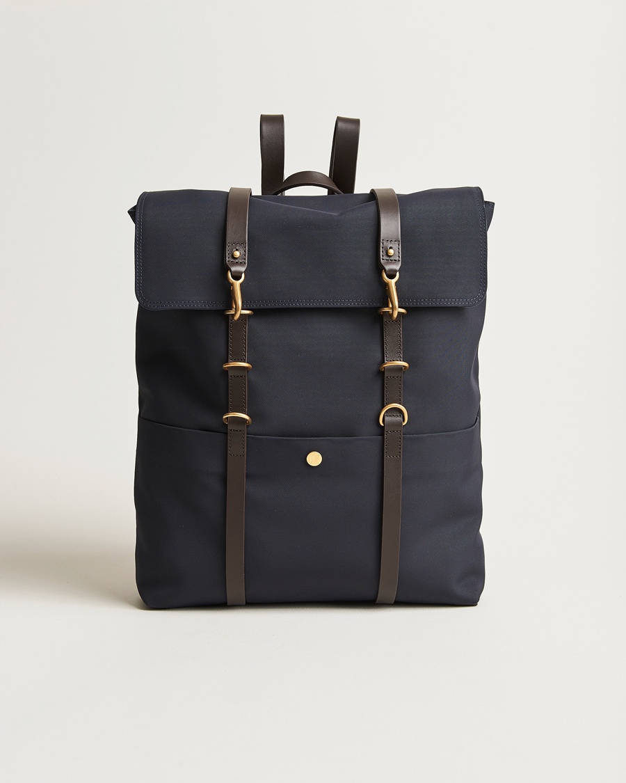 Herr | Ryggsäckar | Mismo | M/S Nylon Backpack Navy/Dark Brown