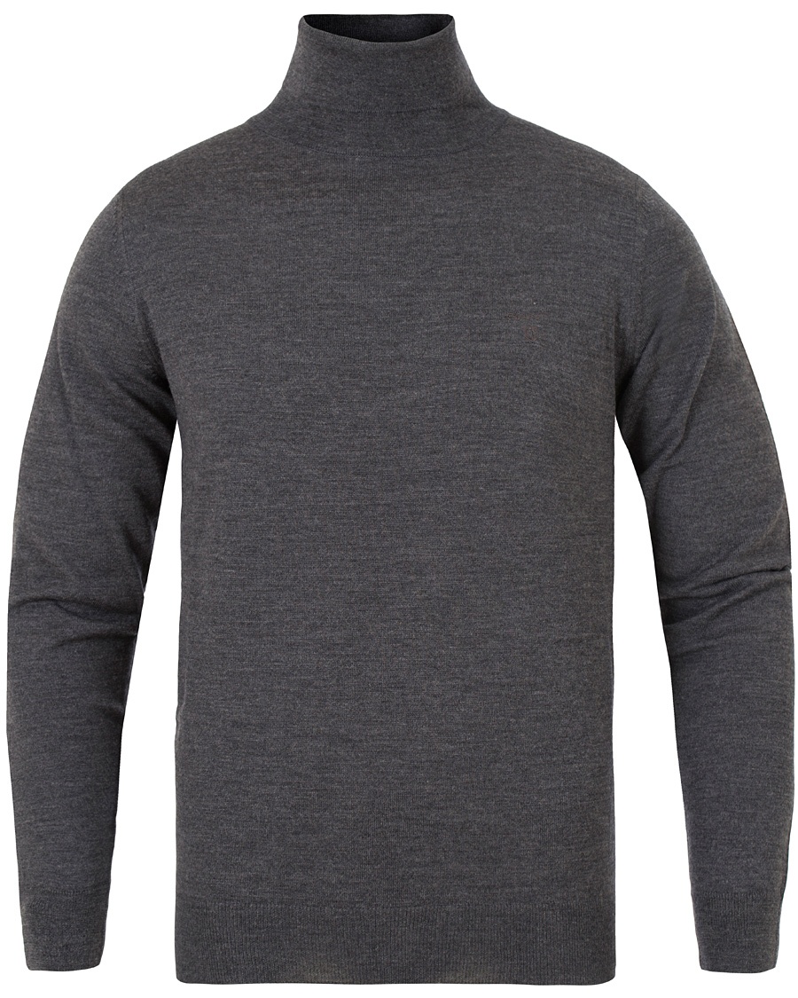  Fine Merino Wool Turtleneck Antracite Melange