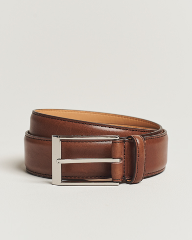 Herr | Bälten | Tiger of Sweden | Helmi Leather 3,5 cm Belt Brown