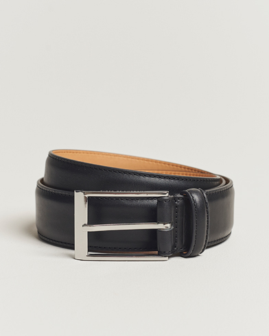 Herr | Tiger of Sweden | Tiger of Sweden | Helmi Leather 3,5 cm Belt Black