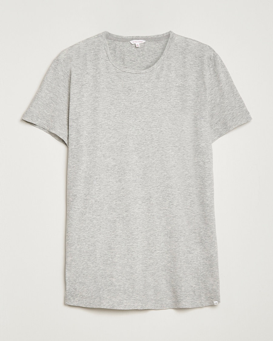 Orlebar Brown OB Crew Neck Tee Mid Grey Melange – Grå