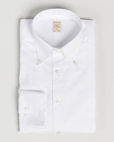Herr | Formella | Stenströms | 1899 Slimline Supima Cotton Structure Shirt White