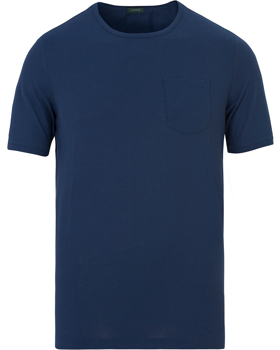  Ice Cotton Pocket Tee Deep Blue