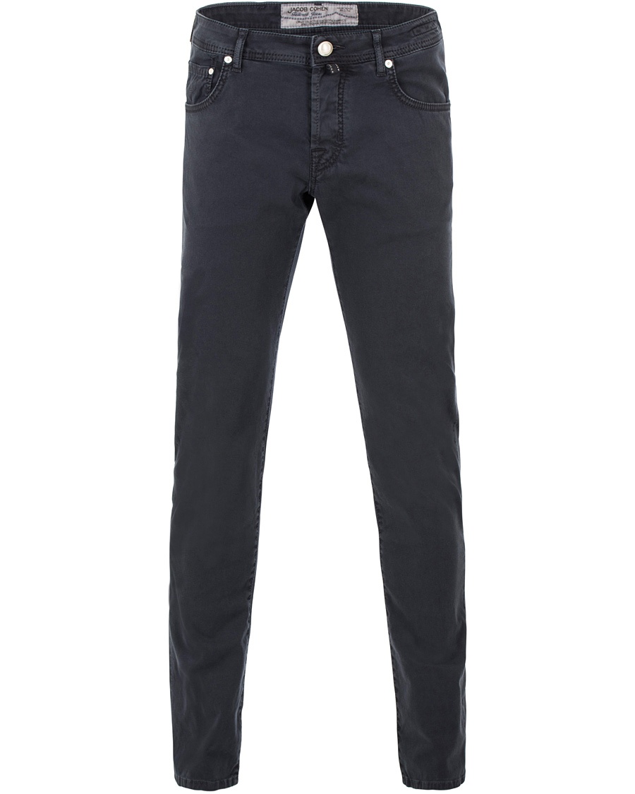 Jacob Cohen 622 Canvas Trousers Navy