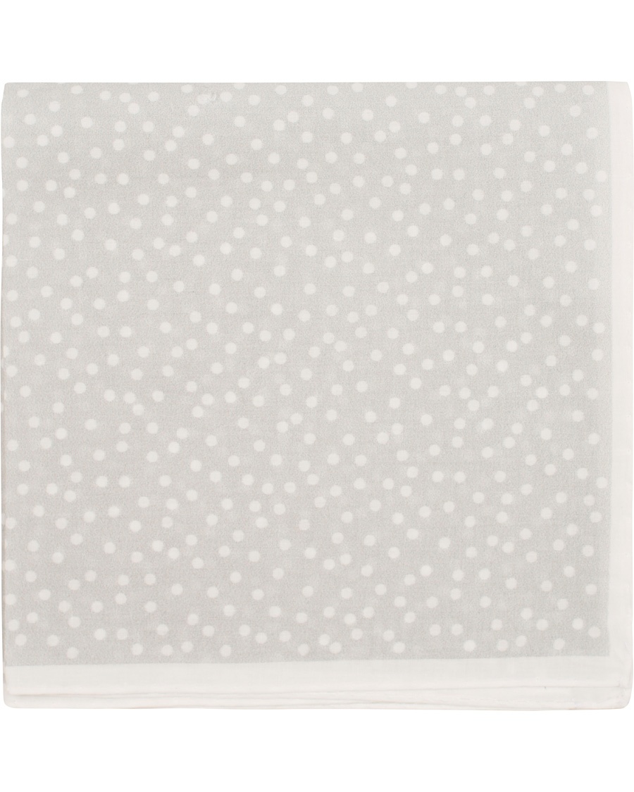  Como Cotton Dot Pocket Square Grey