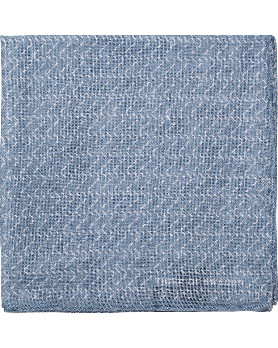  Mauri Herringbone Pocket Square Light Blue