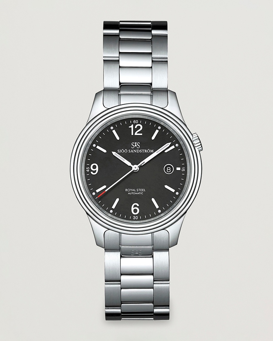 Sjöö Sandström Royal Steel Classic 41mm Black and Steel – Silver