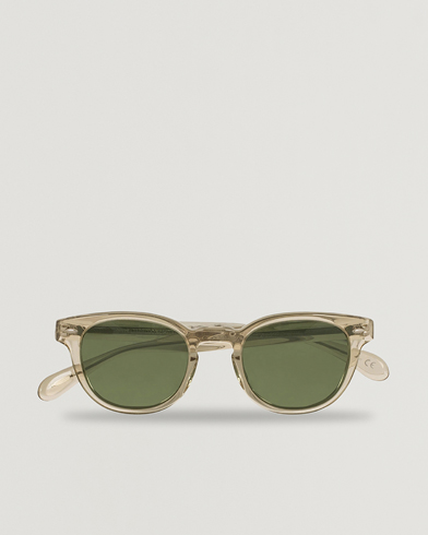 Herr | Fyrkantiga solglasögon | Oliver Peoples | Sheldrake Sunglasses Buff/Crystal Green