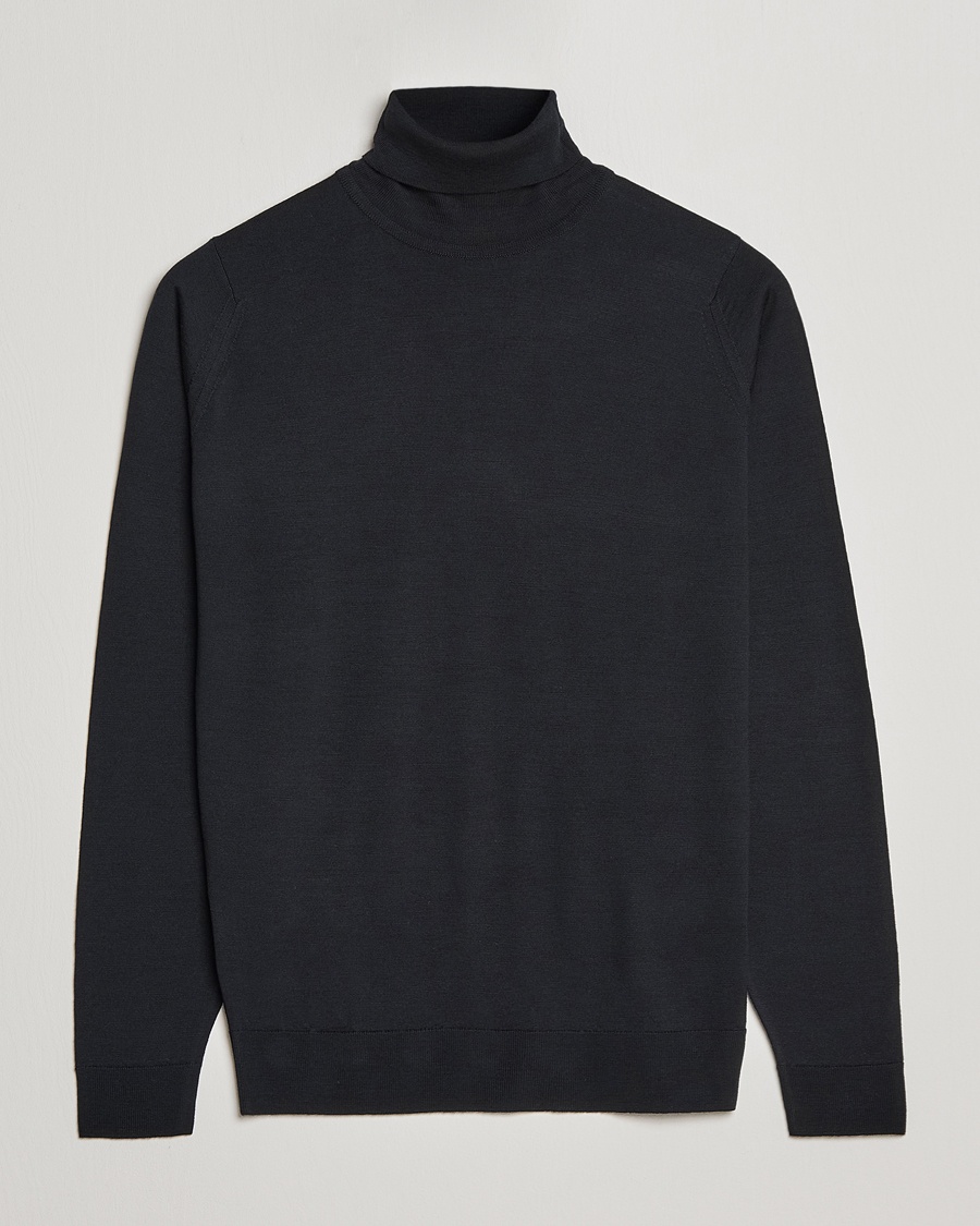 Herr | | John Smedley | Cherwell Extra Fine Merino Rollneck Black