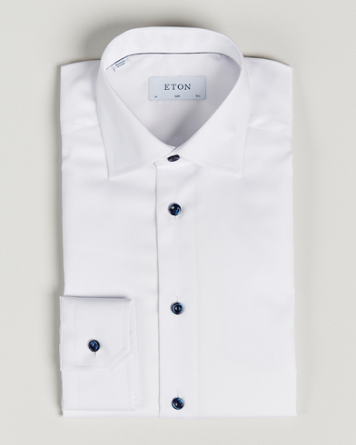 Herr | Businesskjortor | Eton | Slim Fit Signature Twill Shirt White