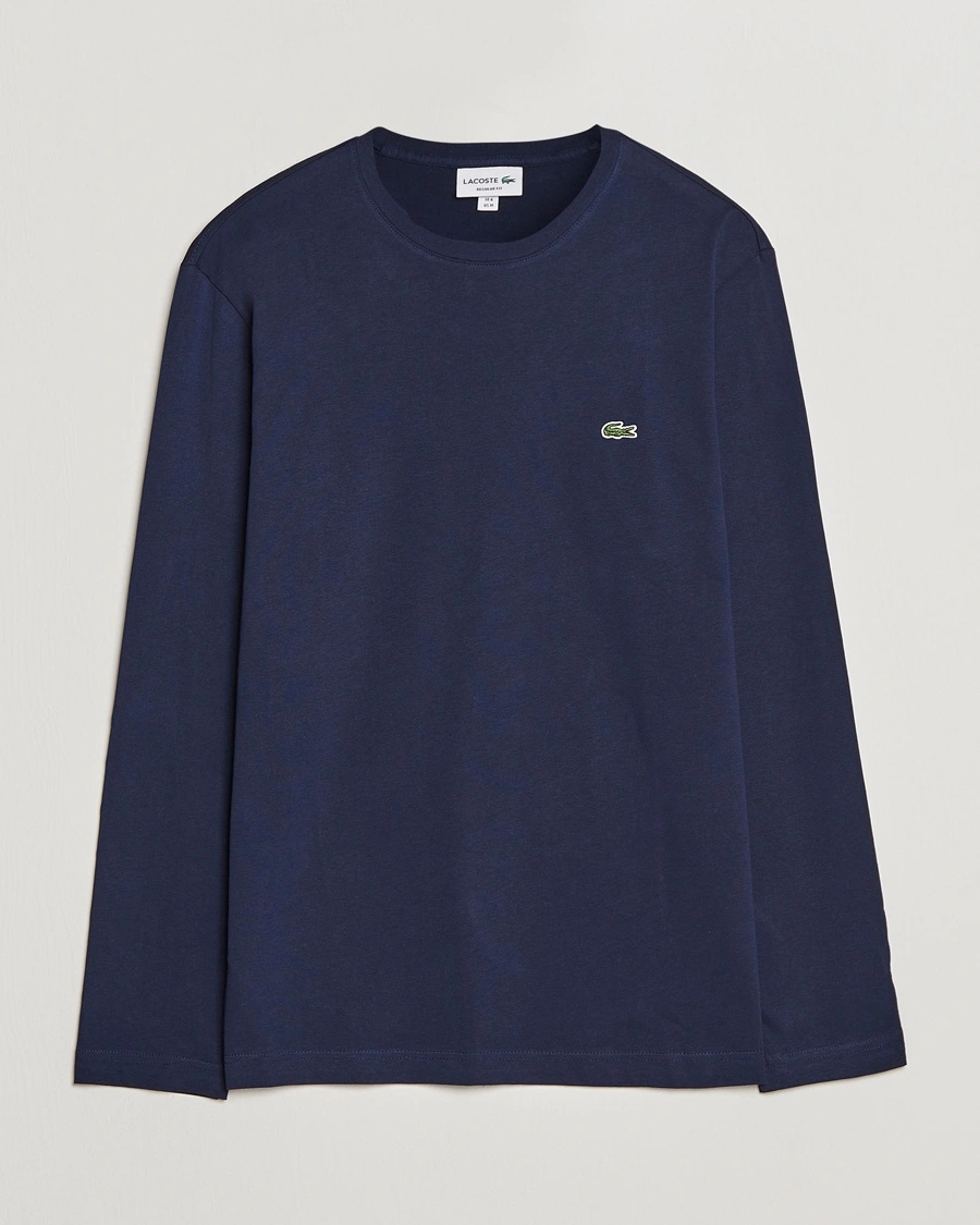 Herr | Långärmade t-shirts | Lacoste | Long Sleeve Crew Neck T-Shirt Navy