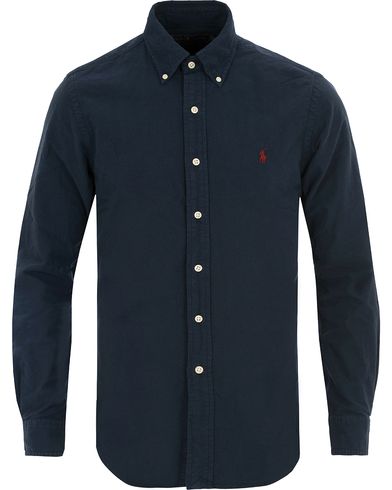 Polo Ralph Lauren Slim Fit Garment Dyed Oxford Shirt Windsor Navy