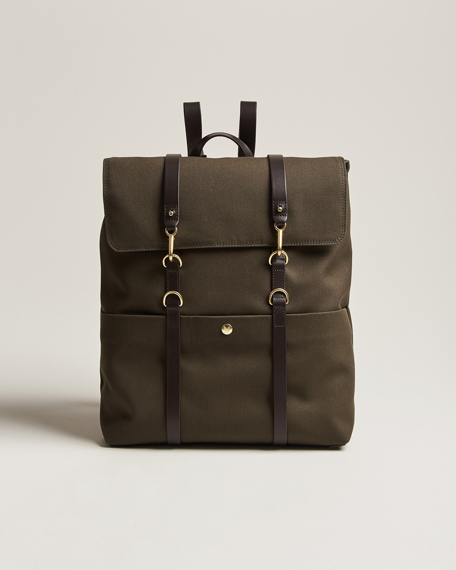 Herr | Ryggsäckar | Mismo | M/S Nylon Backpack Army/Dark Brown