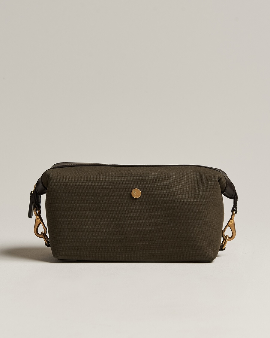 Mismo M/S Nylon Washbag Army/Dark Brown – Grön