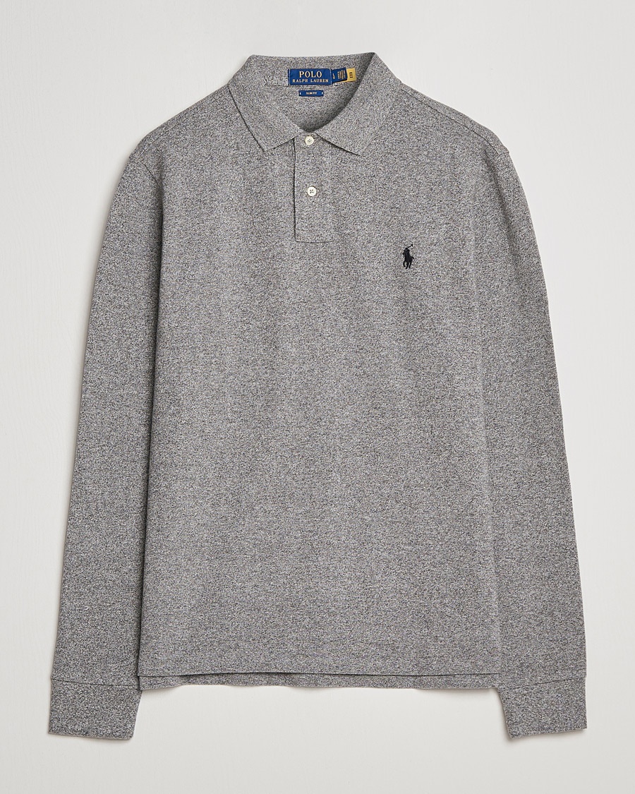 Herr | Långärmade pikéer | Polo Ralph Lauren | Slim Fit Long Sleeve Polo Canterbury Heather