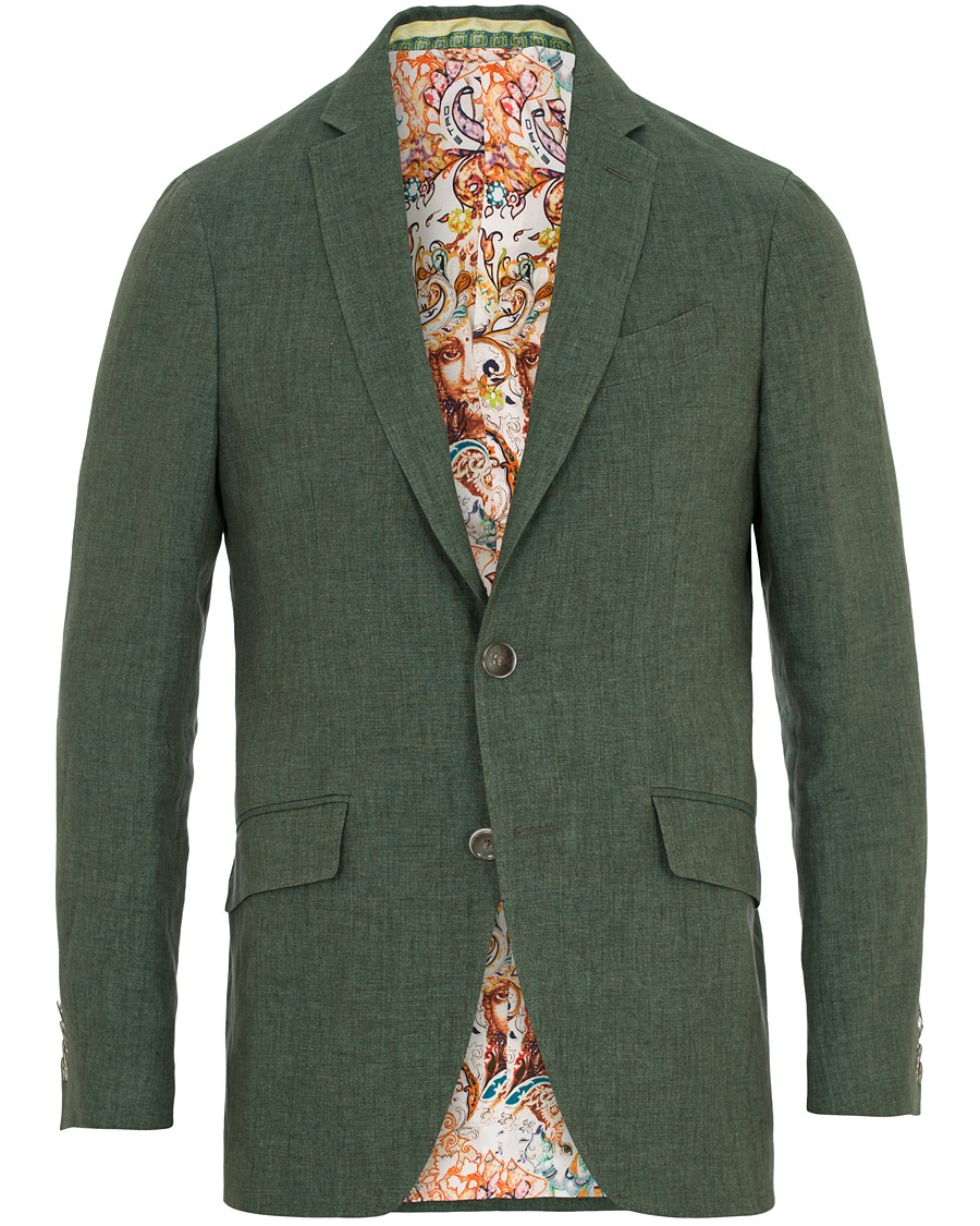  Linen Blazer Green