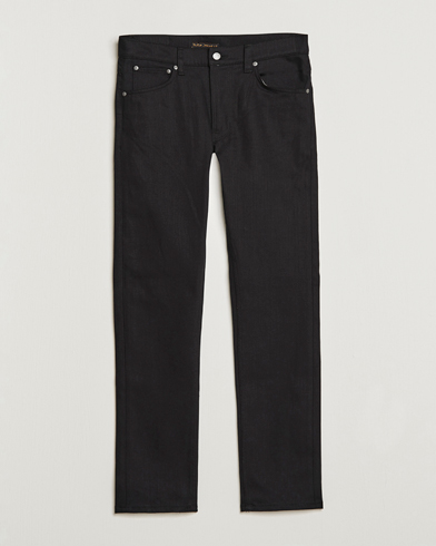 Herr | Ekologiskt | Nudie Jeans | Lean Dean Organic Slim Fit Jeans Dry Ever Black