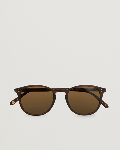 Herr | D-formade solglasögon | Garrett Leight | Kinney 49 Sunglasses Matte Brandy Tortoise/Brown Polarized