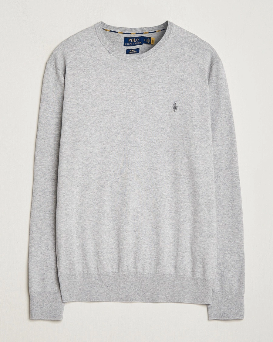Herr | | Polo Ralph Lauren | Pima Cotton Crew Neck Pullover Andover Heather