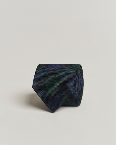 Herr | Gamla produktbilder | Drake's | Silk Fine Grenadine Handrolled 8 cm Tie Blackwatch