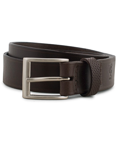 Bälte |  Leather Belt 3cm Dark Brown