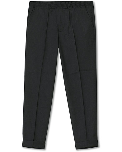Kostymbyxor |  Terry Gabardine Cropped Turn Up Trousers Antracite