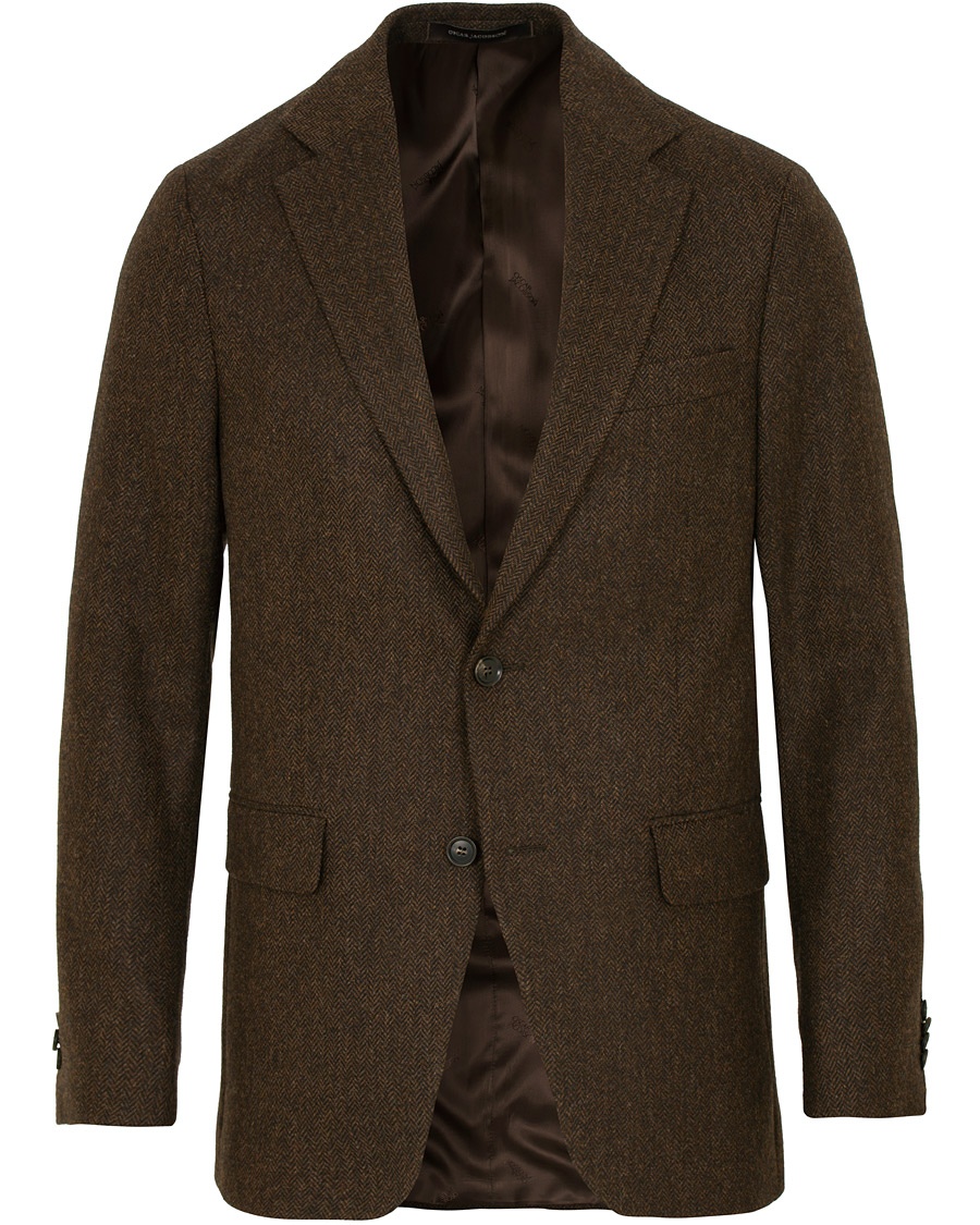  Ego Yorkshire Tweed by Moon Herringbone Blazer Brown
