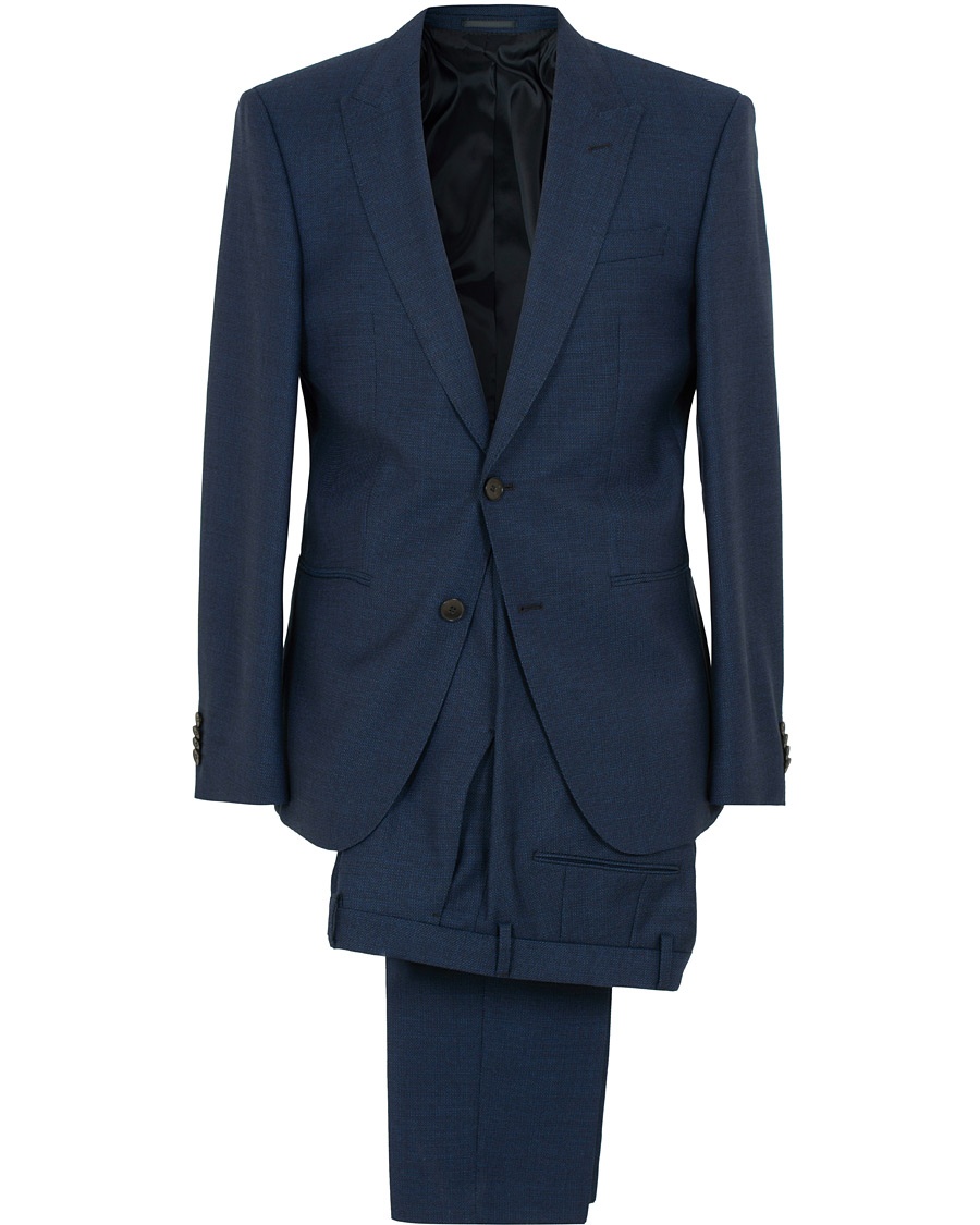 BOSS Helward/Gelvin Peak Lapel Wool Suit Navy