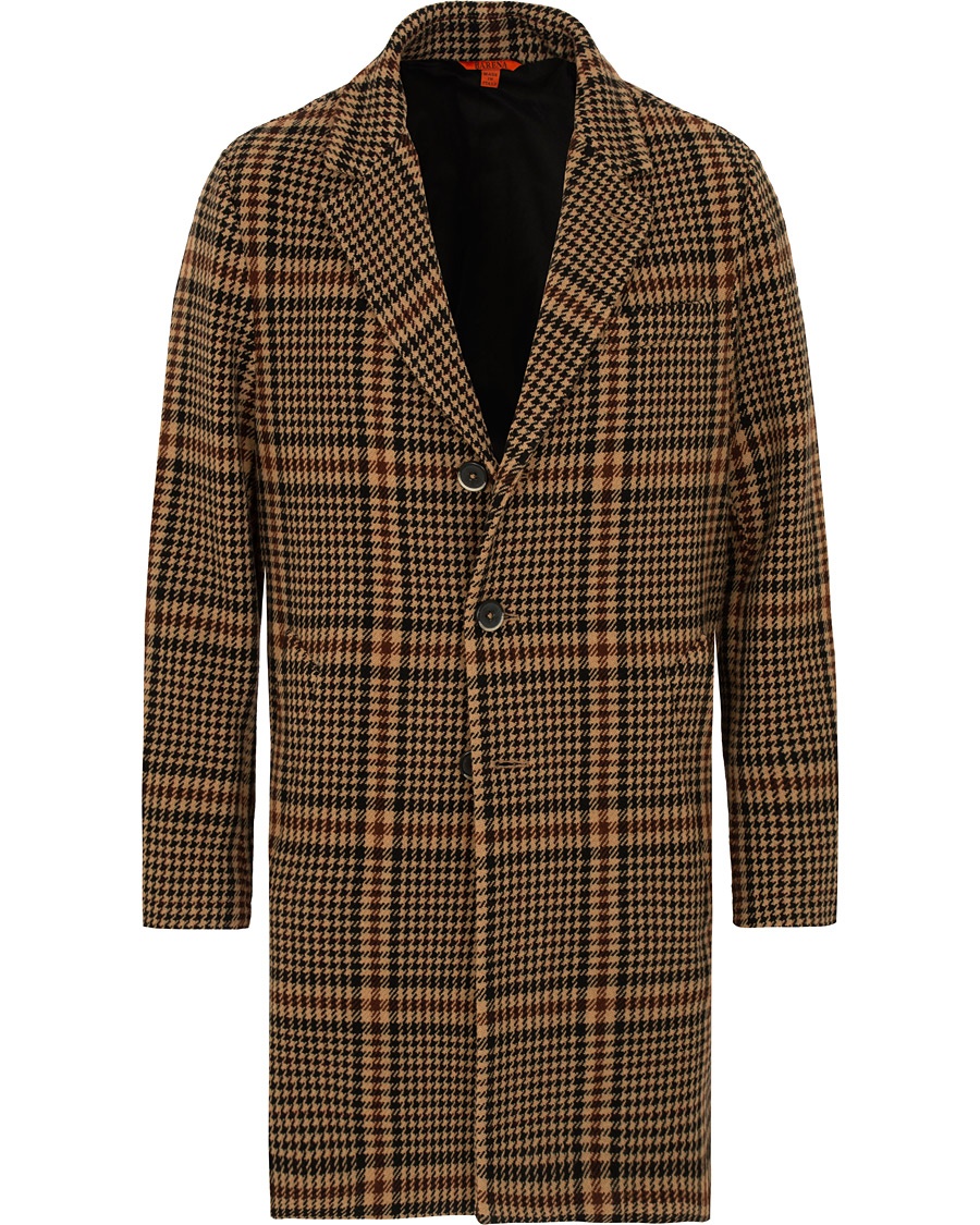  Memo Single Breasted Prince Of Wales Coat Cammello