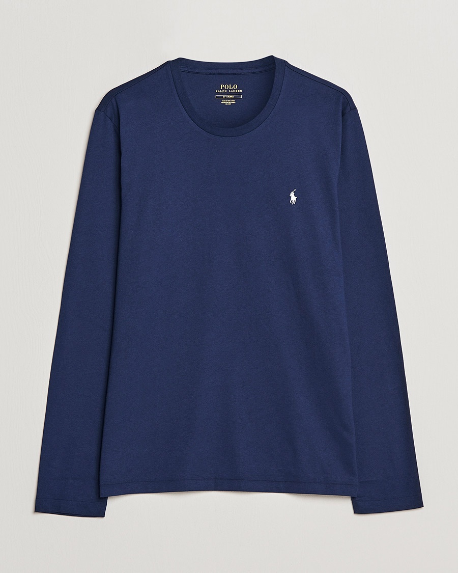 Polo Ralph Lauren Liquid Cotton Long Sleeve Crew Neck T-Shirt Cruise Navy – Blå