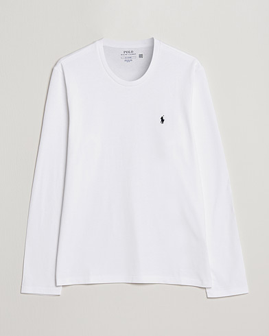 Herr | Långärmade t-shirts | Polo Ralph Lauren | Liquid Cotton Long Sleeve Crew Neck Tee White