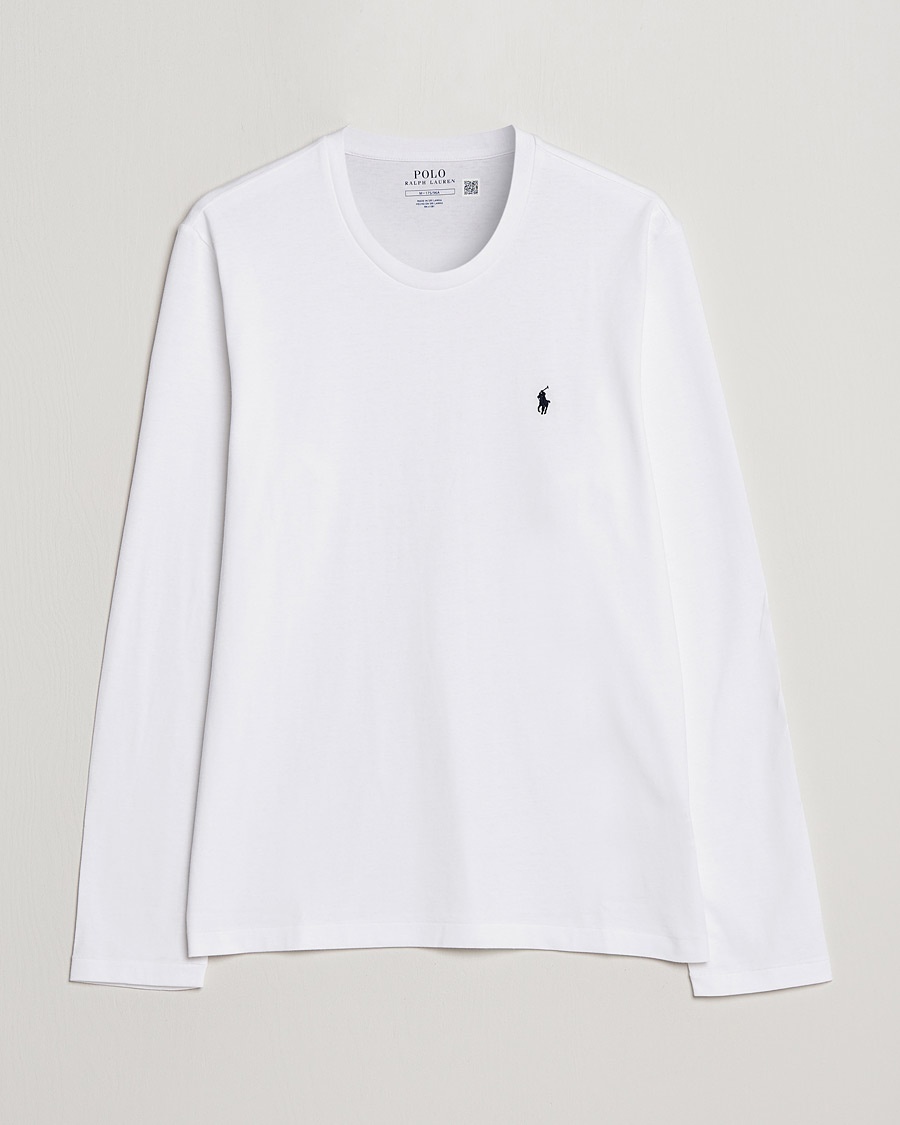 Herr | Långärmade t-shirts | Polo Ralph Lauren | Liquid Cotton Long Sleeve Crew Neck Tee White