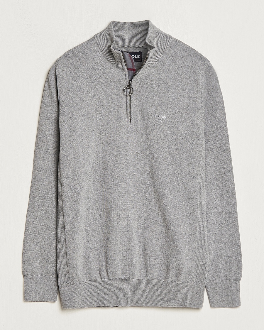 Barbour Lifestyle Cotton Half Zip Grey Marl – Blå