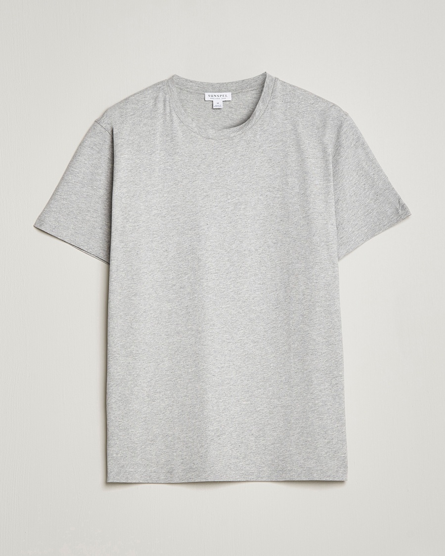 Sunspel Riviera Midweight T-Shirt Grey Melange