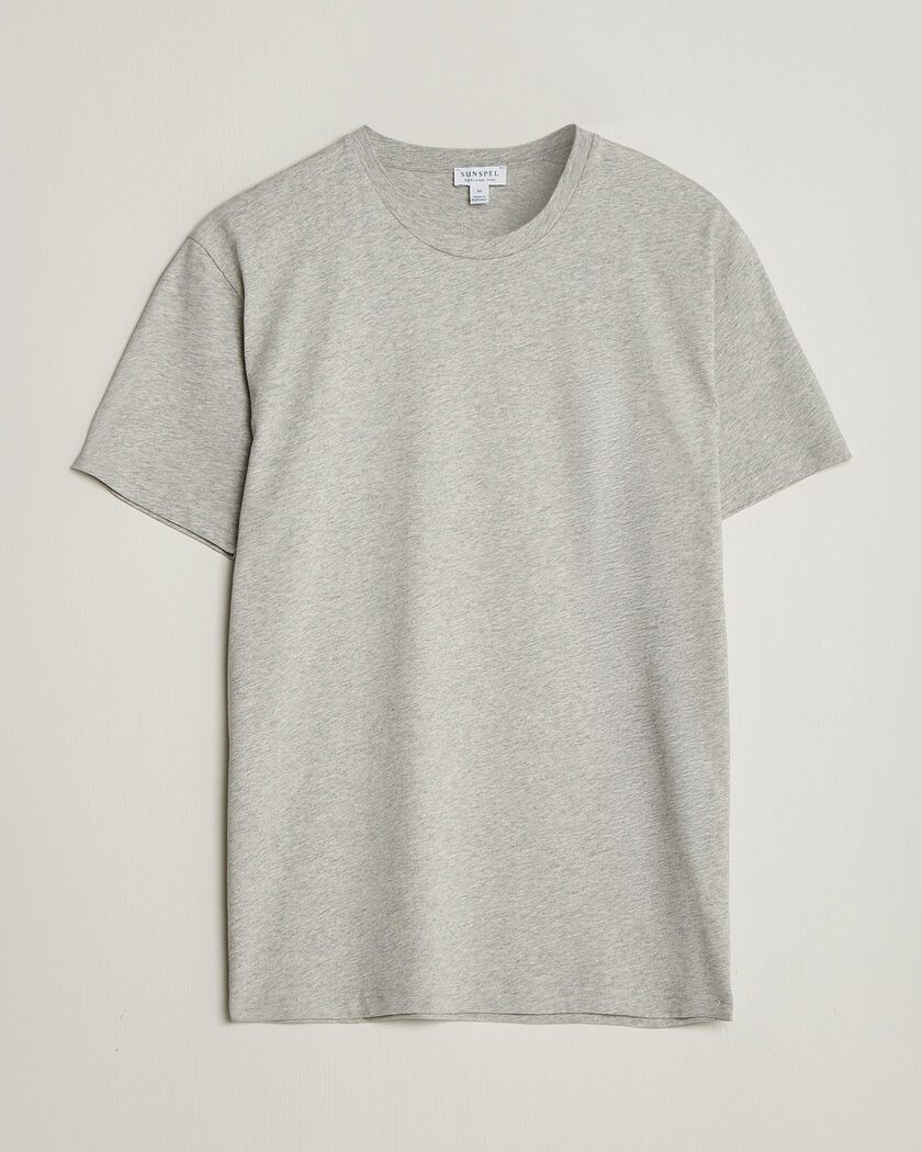 Sunspel Riviera Midweight T-Shirt Grey Melange
