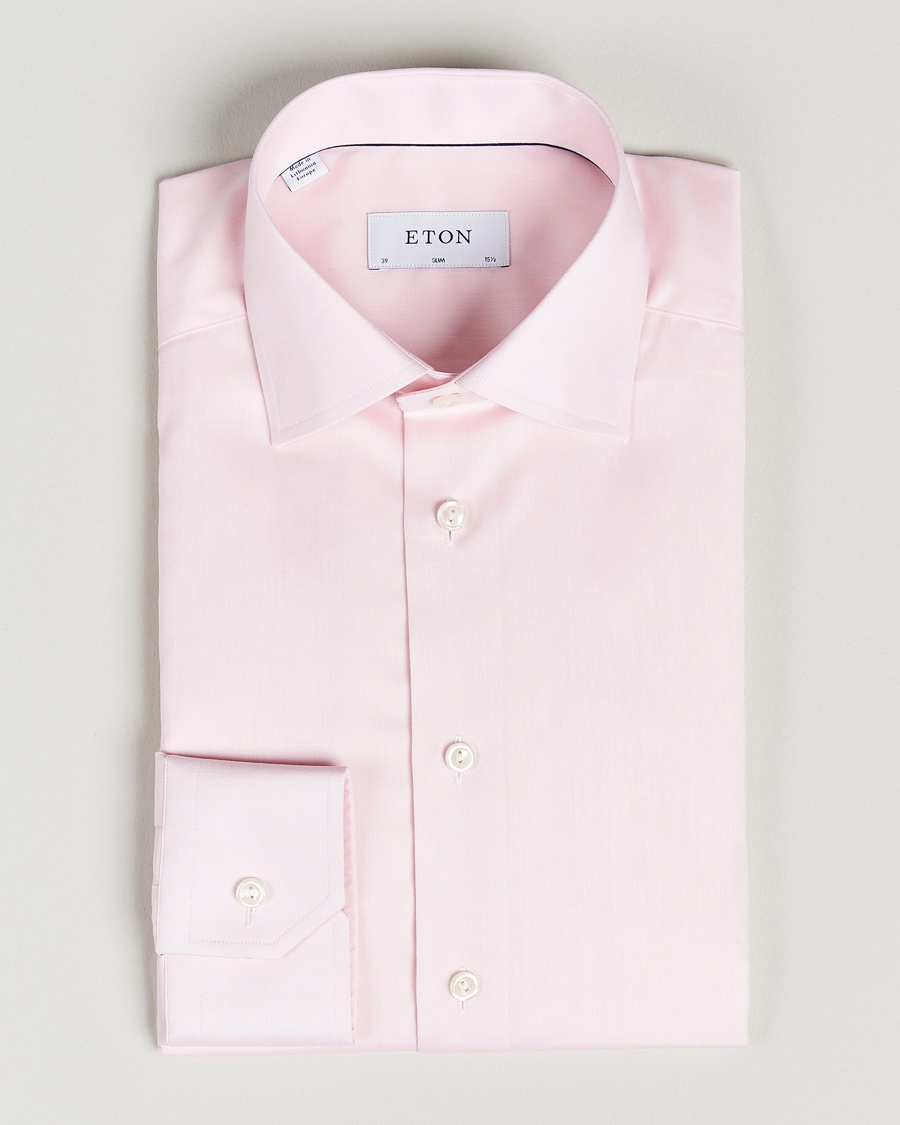 Eton Slim Fit Signature Twill Shirt Pink – Rosa