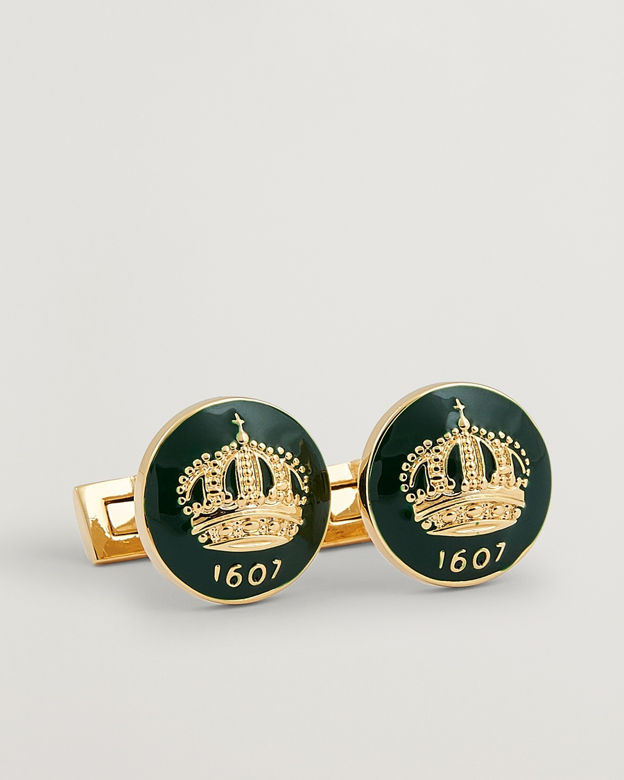 Herr | Black Tie | Skultuna | The Crown Cufflinks Green