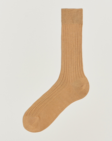 Herr | Vanliga strumpor | Bresciani | Cotton Ribbed Short Socks Light Khaki