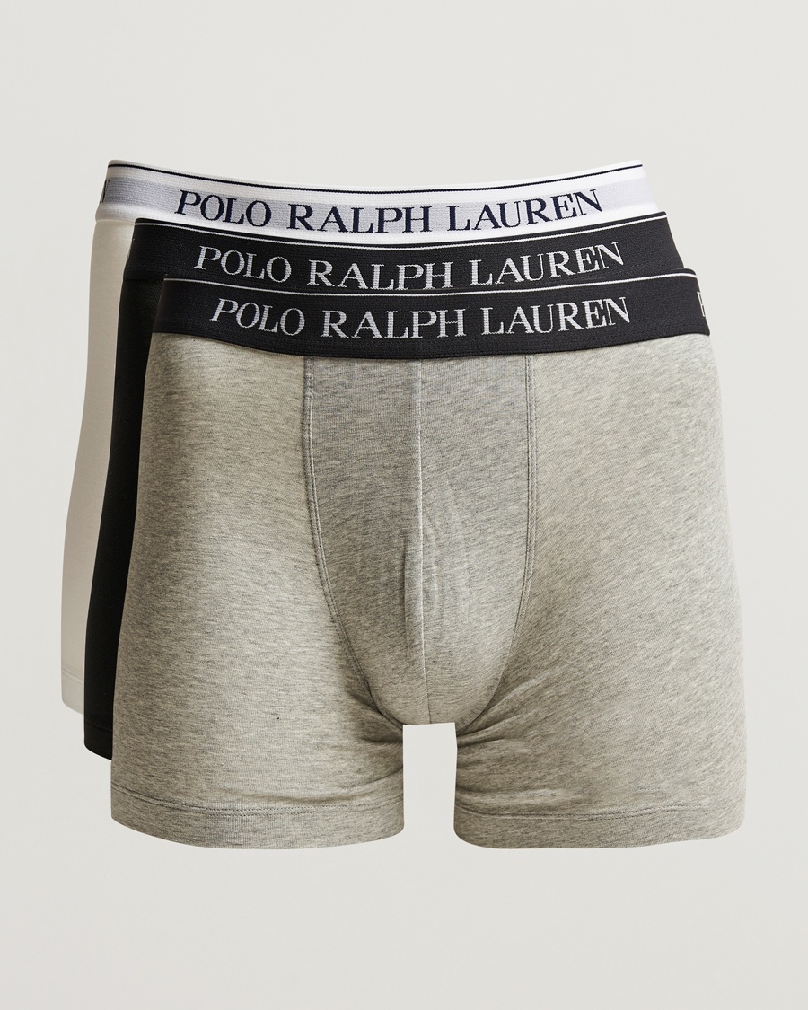 Polo Ralph Lauren 3-Pack Stretch Boxer Brief White/Black/Grey – Vit