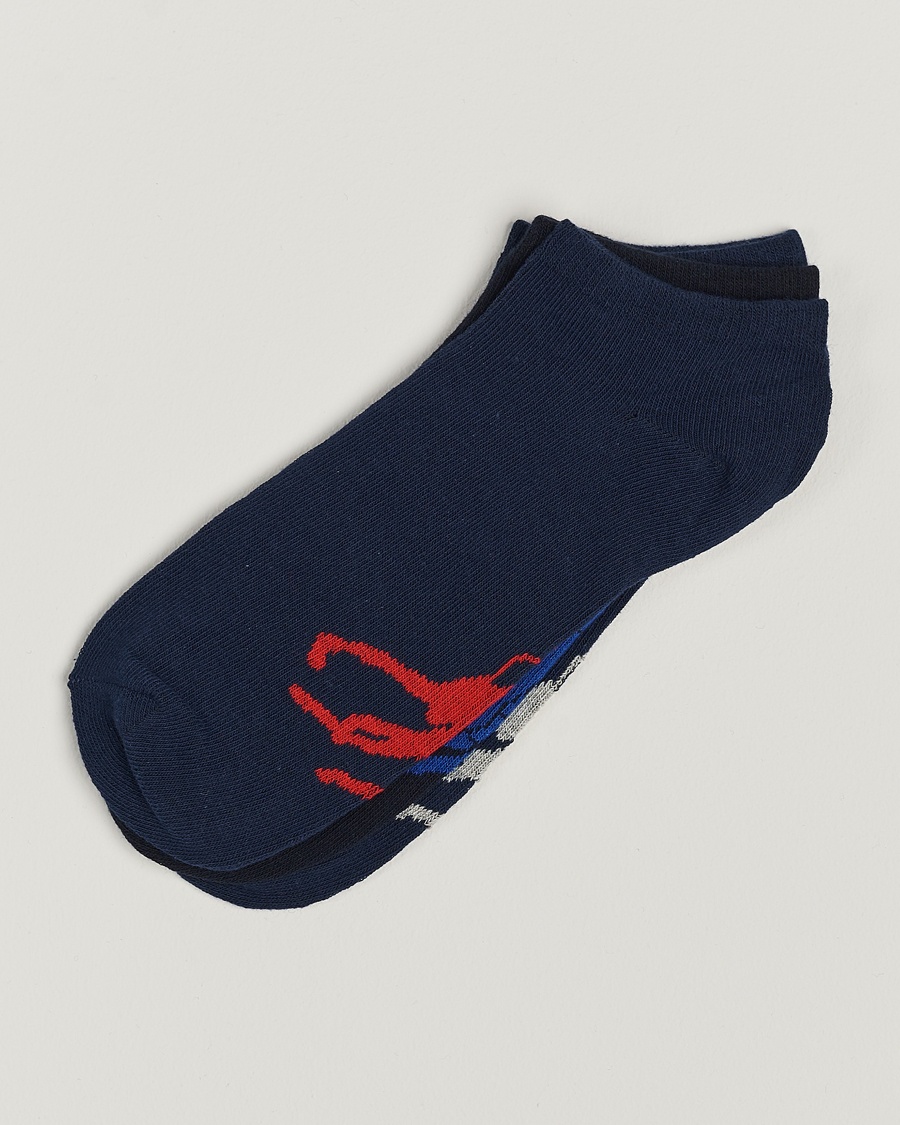 Polo Ralph Lauren 3-Pack Sneaker Sock Navy Multi – Blå