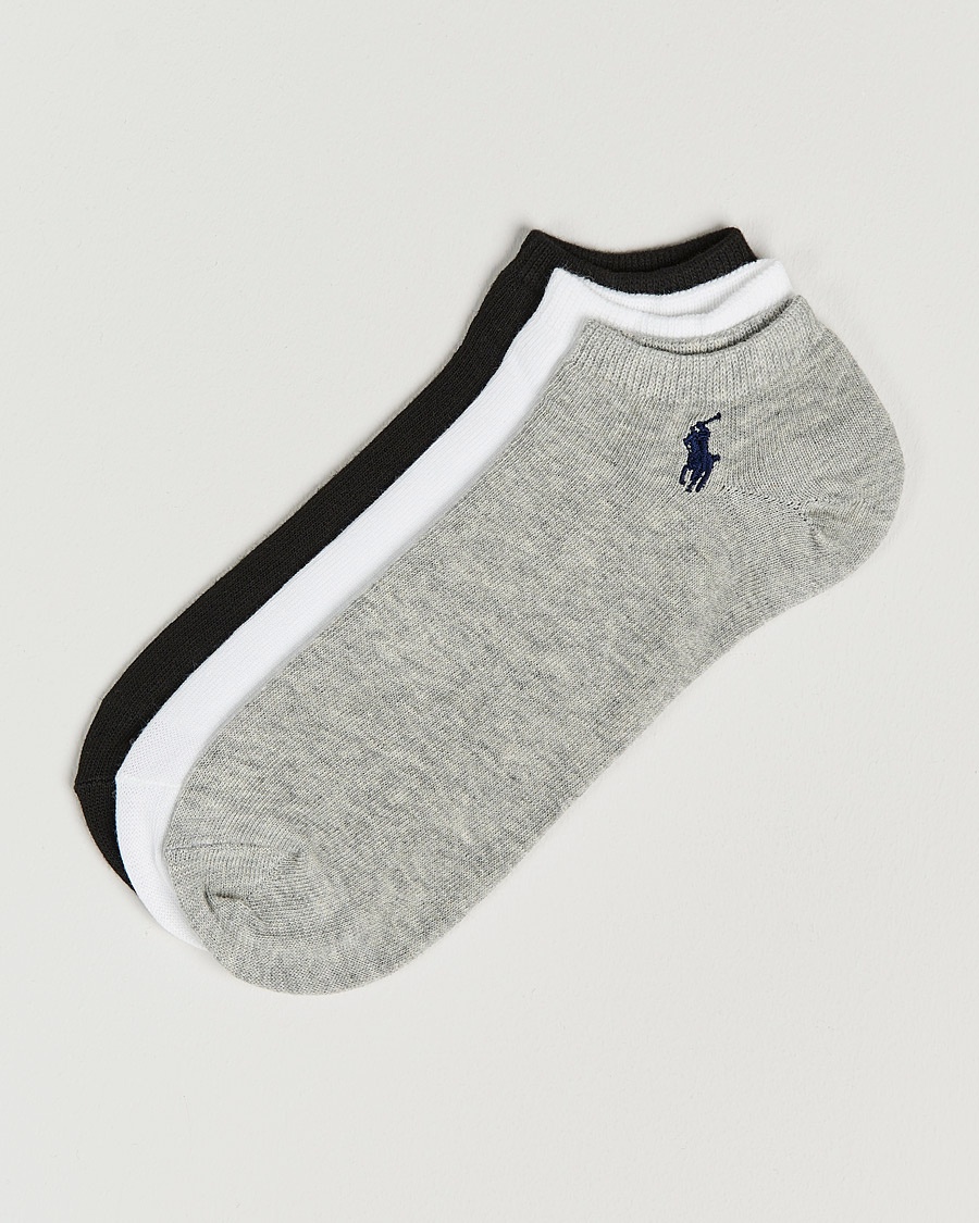 Polo Ralph Lauren 3-Pack Ghost Sock Black/White/Grey – Flerfärgad